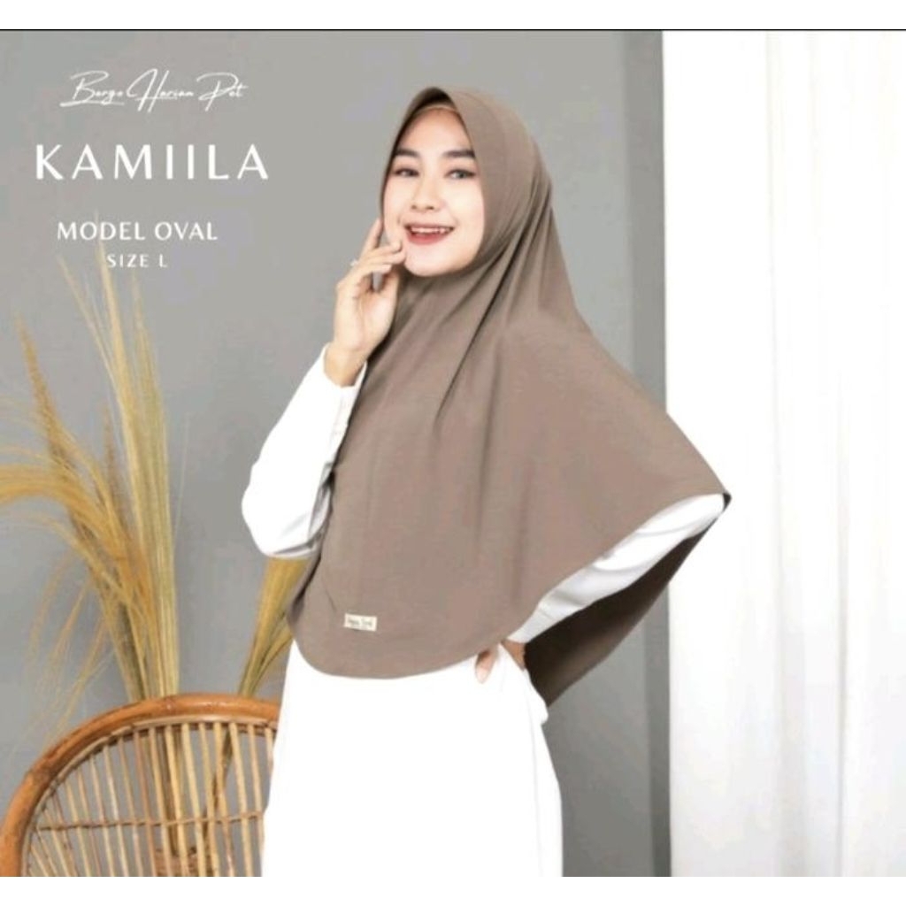 Jilbab Bergo Kamila Jersey / Pet AnthemJilbab / Hijab Jersey Menutup Dada / Hijab Instan Jersey