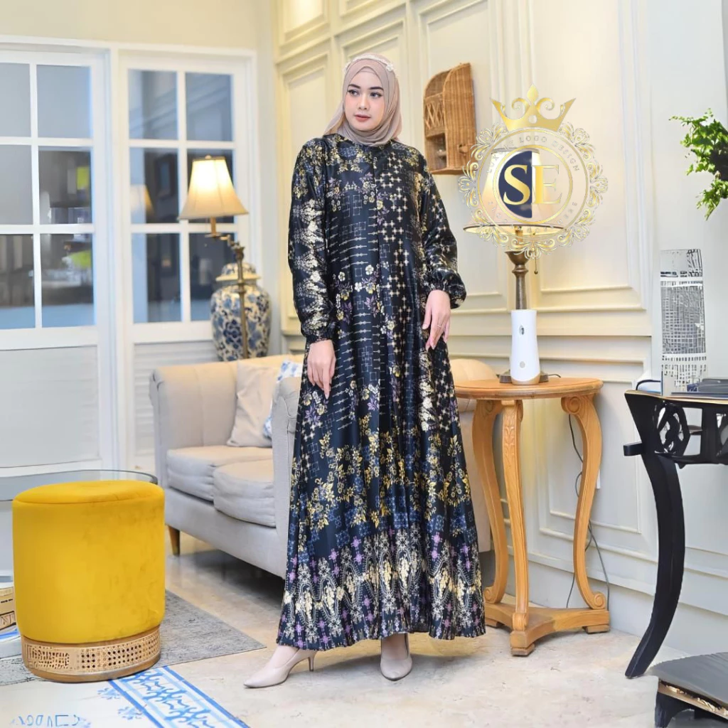 Detail Motif Gamis Armani Silk Premium