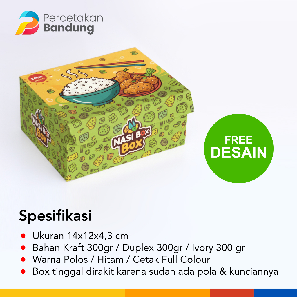 Jual Box Custom Cetak Uk 14x12x4.3 cm | Bahan Kraft/Duplex/Ivory 300gr ...