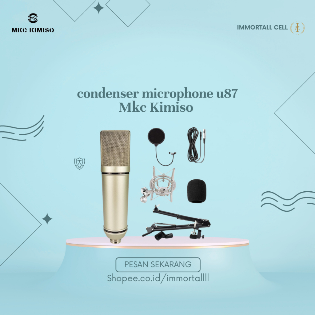Jual U87 Professional Condenser Micrphone 48V Large Diaphrgm Microphone ...