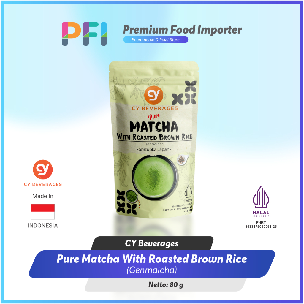Jual CY Pure Matcha With Brown Rice Genmaicha Powder 80g | Shopee Indonesia