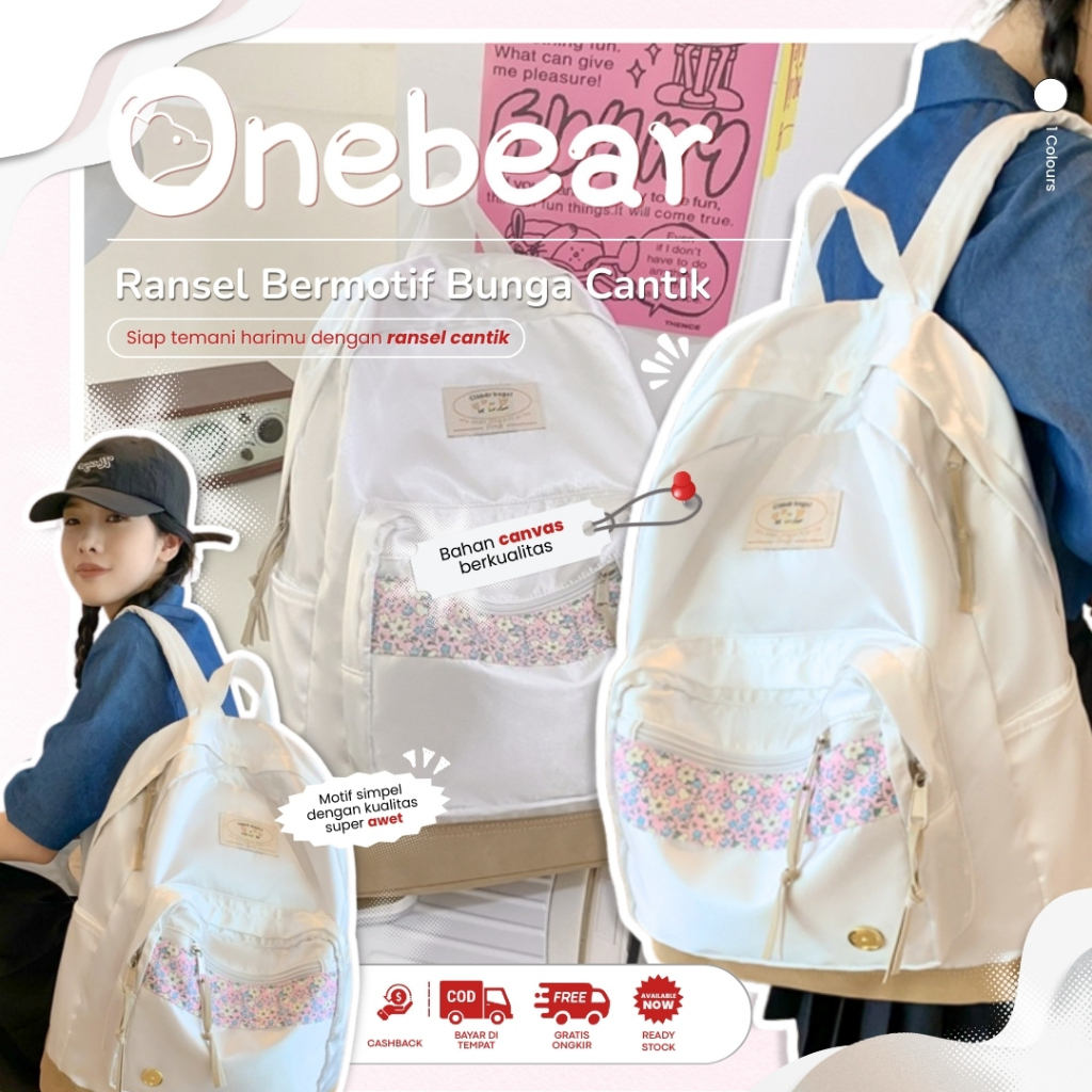 Jual Onebear tas motif tas sekolah cewek kekinian tas ransel pria kulit ...