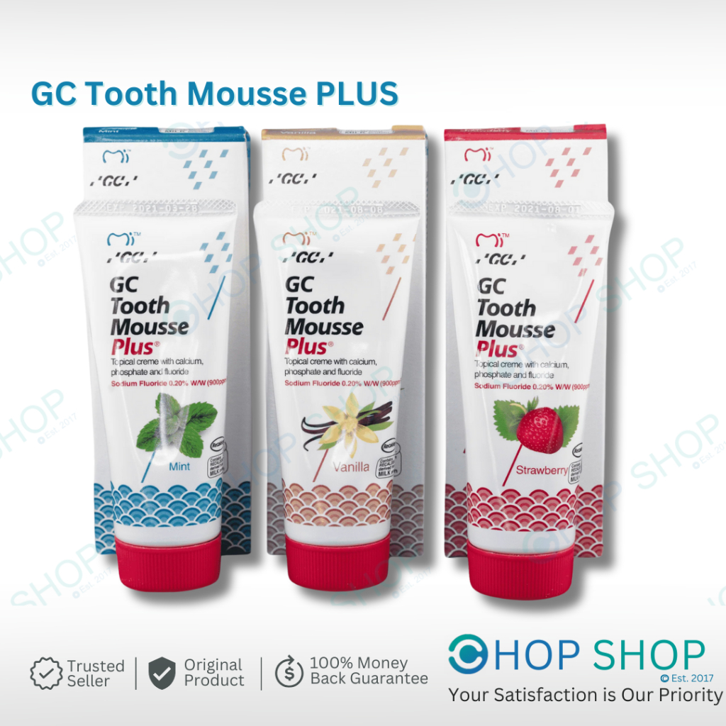 Jual ORIGINAL GC Tooth Mousse Plus Pasta Pelindung Gigi 40g TOOTHMOUSSE ...