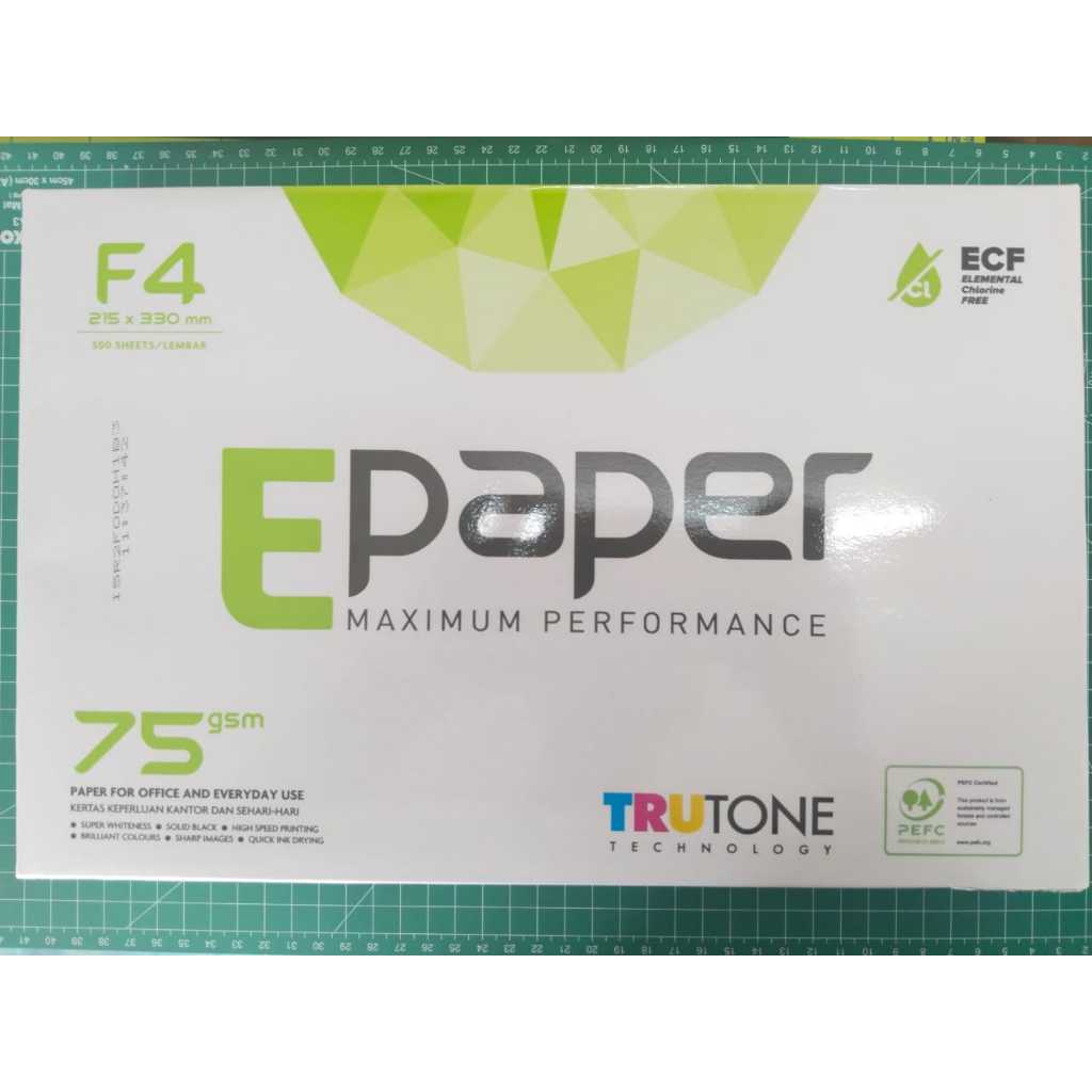 Jual Kertas HVS Epaper F4 75 GSM 1 Rim / Kertas Ukuran F4 / Kertas ...