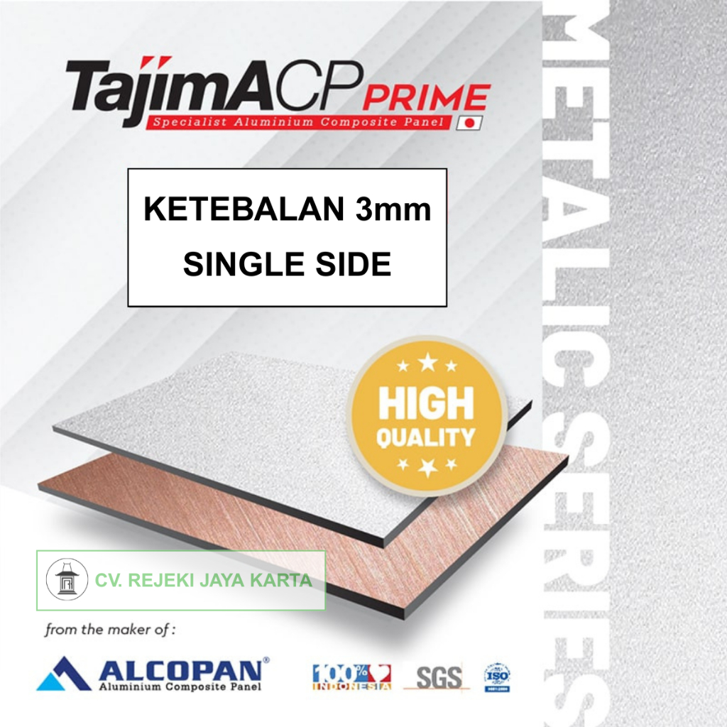 Jual [61cm x 122cm] ACP TAJIMA 3mm Single Side Metalic Series Aluminium ...