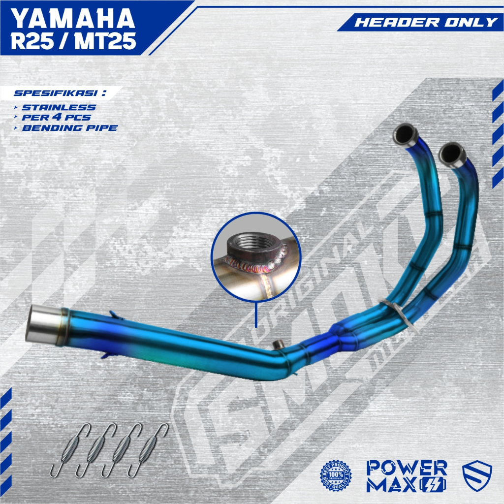Jual Leher Header Pipa Knalpot Racing Yamaha MT25 dan R25 Full Bending ...