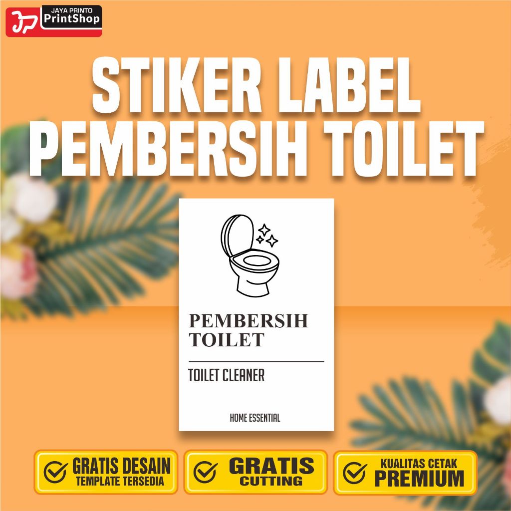 Jual Stiker Label Wadah Cleaning Pembersih Toilet Ready Tahan Air ...