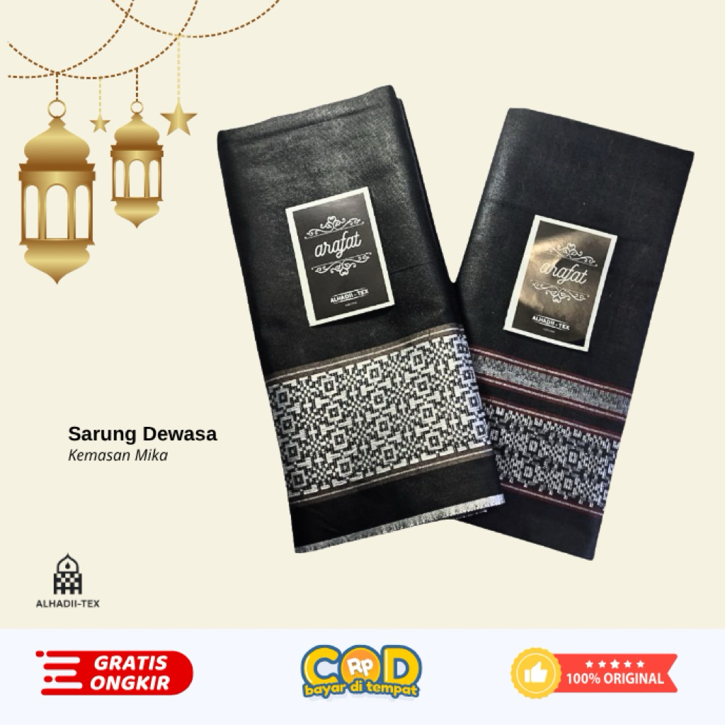 SARUNG TENUN SHOLAT PRIA MOTIF SONGKET | SARUNG HAJI | SARUNG DEWASA