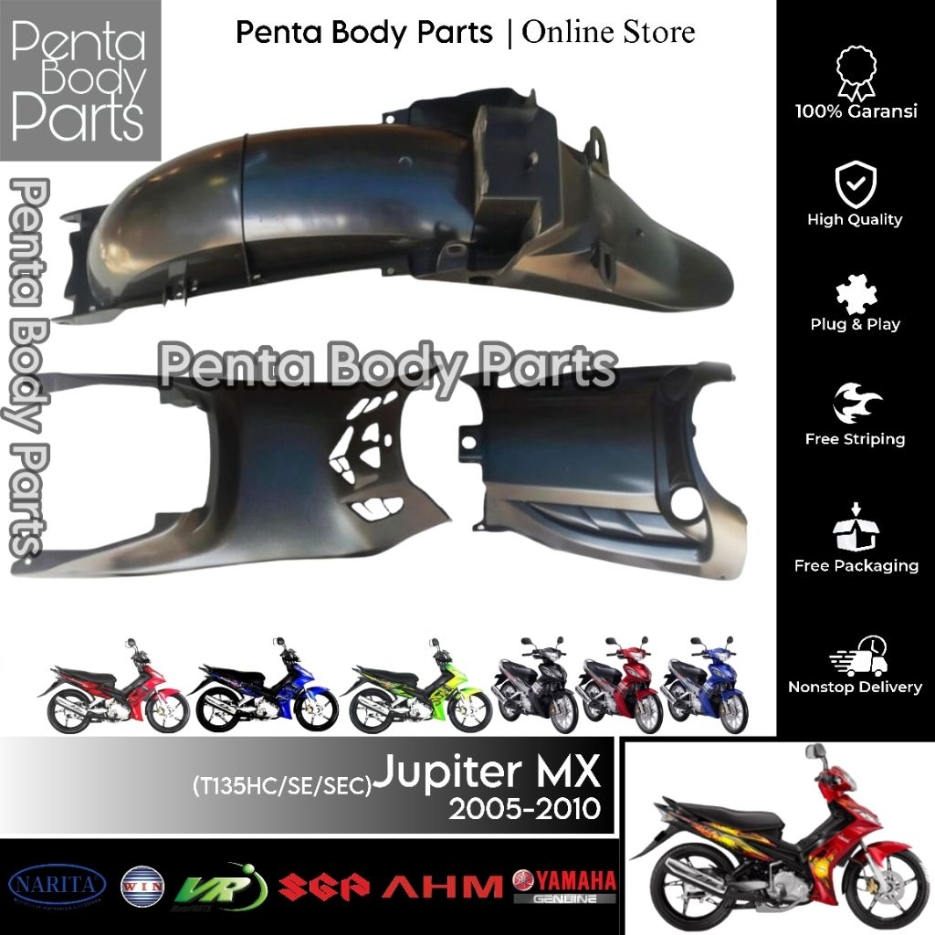 Jual Full Set Cover Body Kasar Yamaha Jupiter MX (T135HC/SE/SEC) - Ful ...