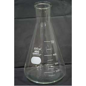 Jual IWAKI Erlenmeyer Flask Kaca - 500 ml 4980FK500 | Shopee Indonesia