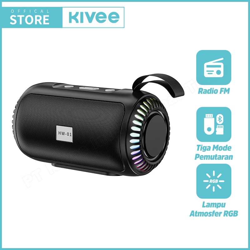 Jual KIVEE Speaker Bluetooth Portable RGB Powerful Sound Multiple ...