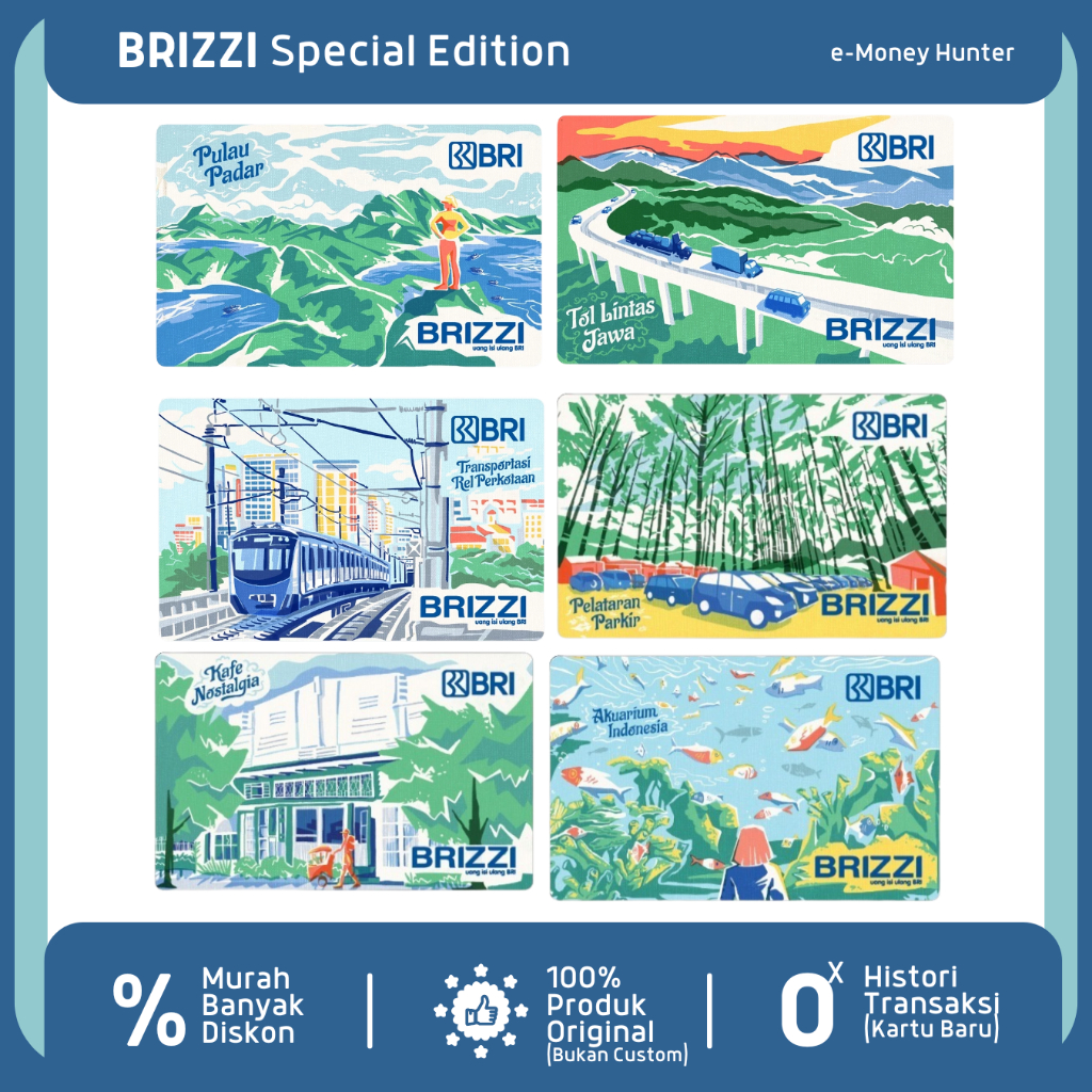 Jual BRIZZI BRI Special Limited Edition eToll eMoney NFC | Shopee Indonesia
