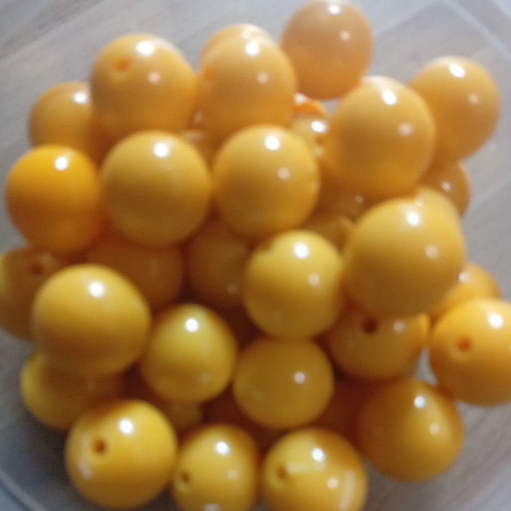 Jual MANIK BULAT SUSU WARNA KUNING UKURAN 16 MM | Shopee Indonesia