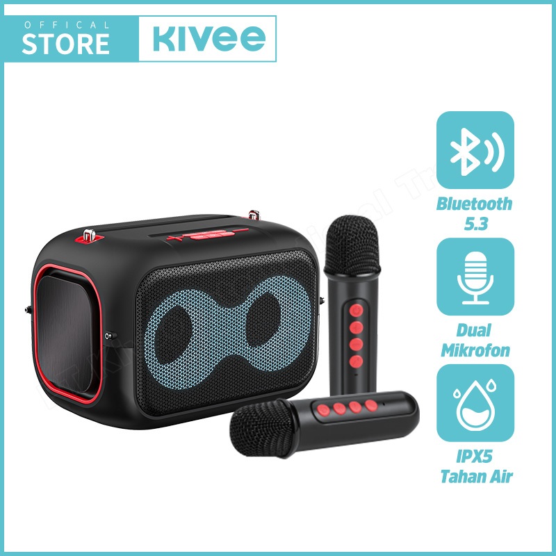 Jual KIVEE Speaker Bluetooth BIG Size Outdoor KV-MW85 Black Full Bass ...