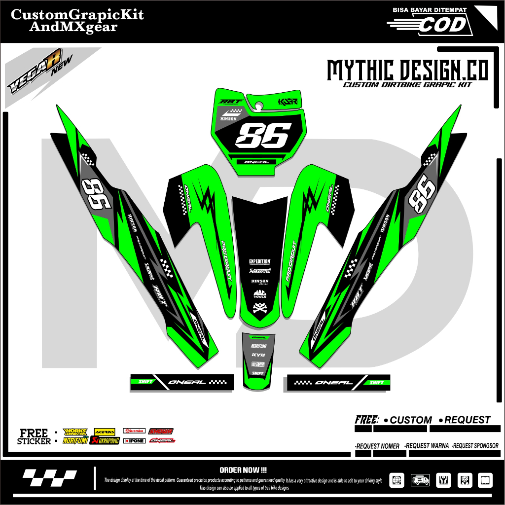 Jual Mythic Design Stiker Striping RBT VEGA R NEW Modif Motor Bebek 25. ...