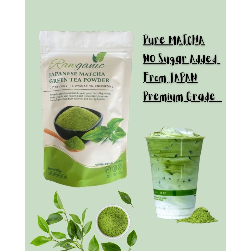 Jual PURE PREMIUM JAPANESE MATCHA POWDER, 100gr | Shopee Indonesia