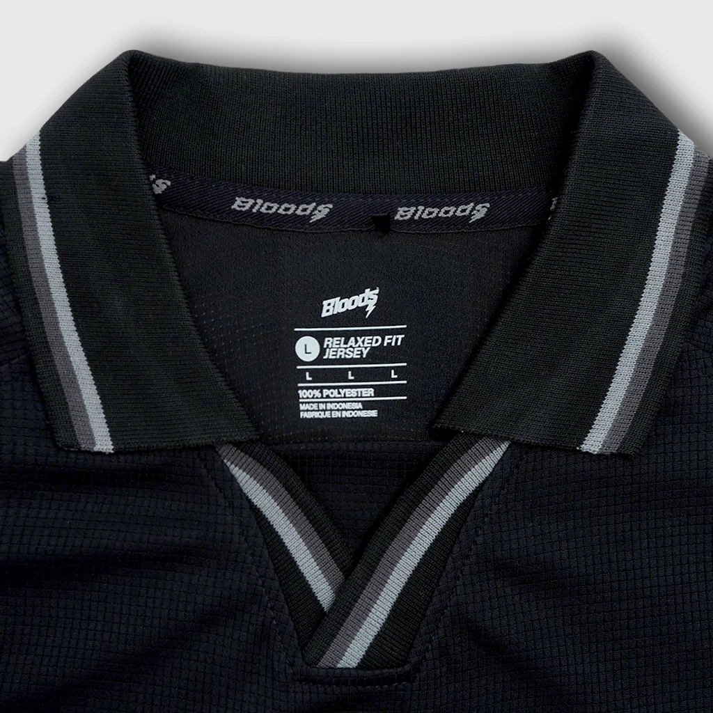 Kaos Jersey Pria Oversize Hitam Premium Drop Needle Streetwear foto 3