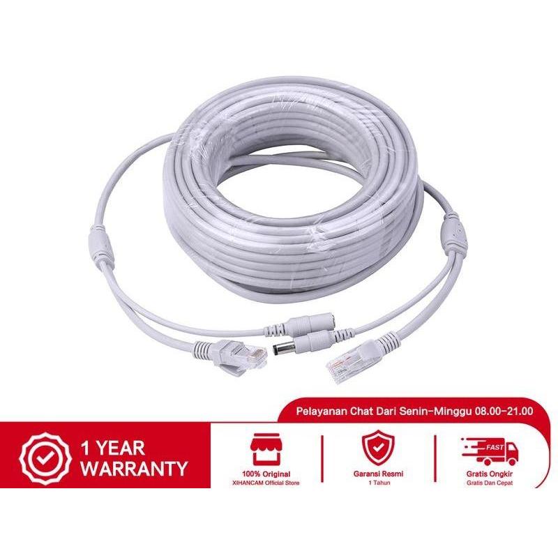 Jual Cameracity CCTV Cat5e Ethernet Cable 5M/10M V380 CCTV Kabel 2 in 1 ...