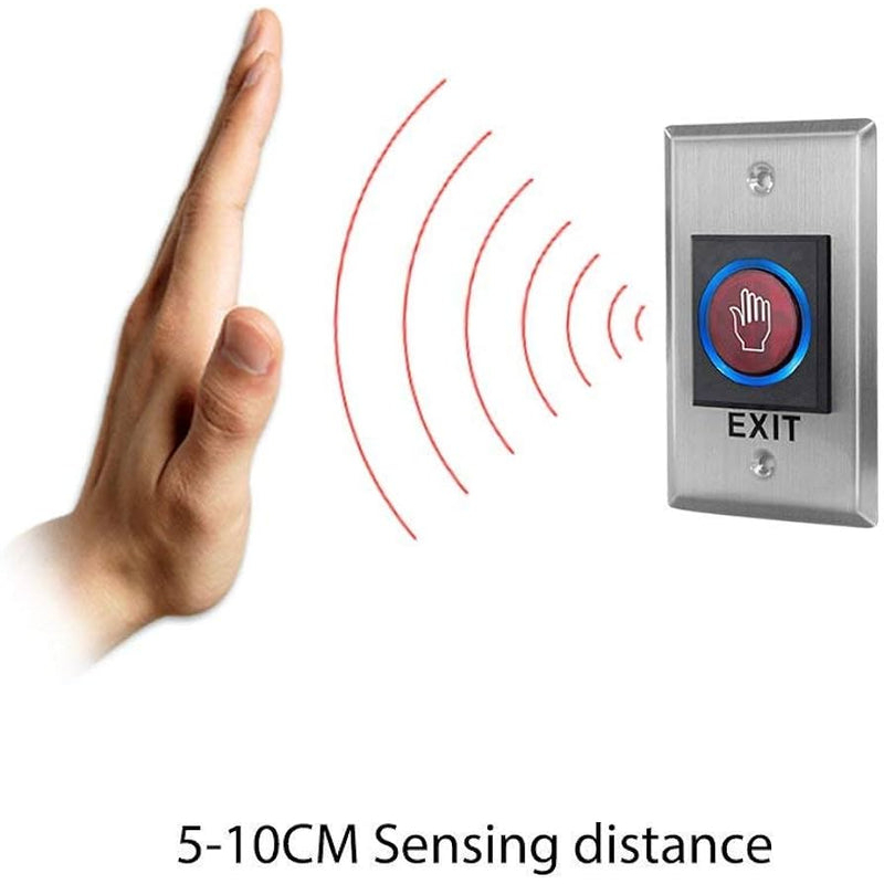 Jual ZKTECO TLEB101 NO TOUCH EXIT BUTTON / SENSOR KELUAR PINTU OTOMATIS ...