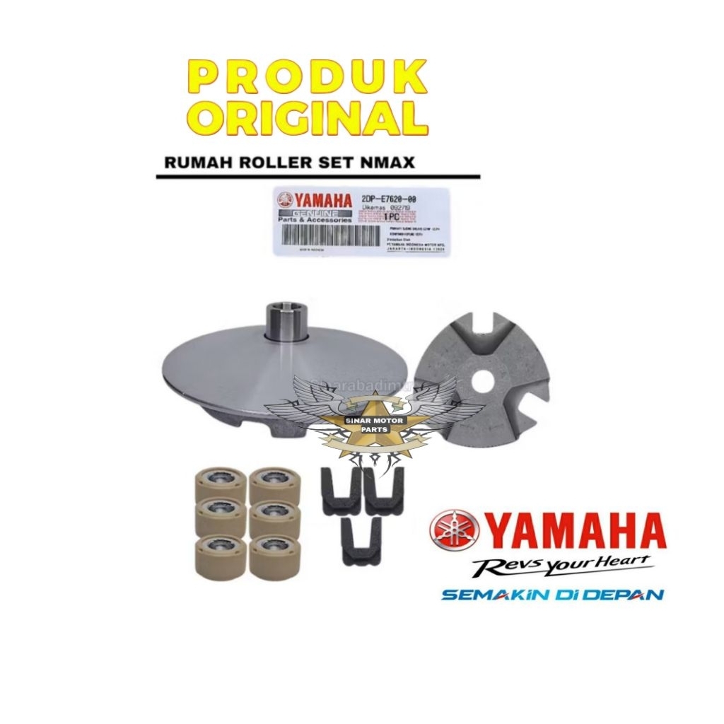 Jual RUMAH ROLLER SET ASSY YAMAHA ORIGINAL 2DP, NMAX OLD NEW, AEROK 155 ...