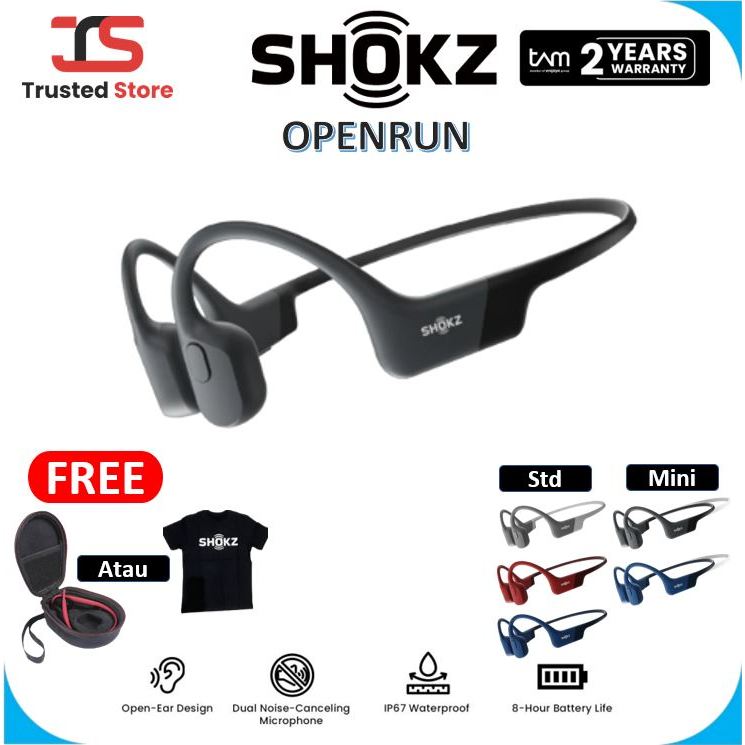Shokz Openrun Aftershokz Aeropex Open Run Wireless Bone Conduction Headphone