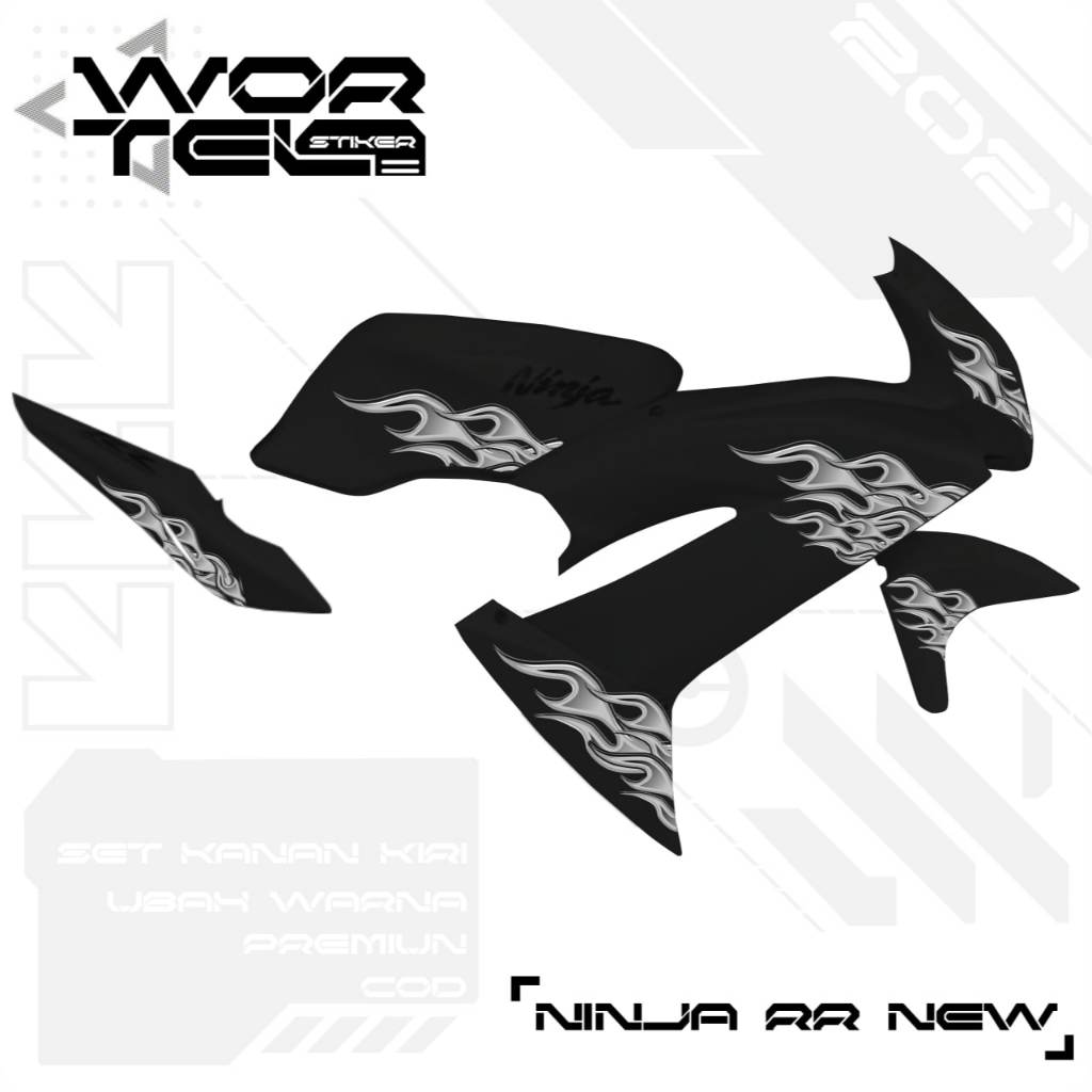 Jual Striping Ninja RR New - Stiker Transparan Ninja RR New Api Vol 4 ...