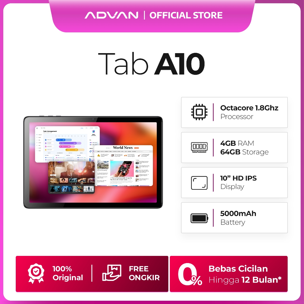 Jual Tablet Advan Terlengkap & Harga Terbaru Juli 2026 | Shopee Indonesia