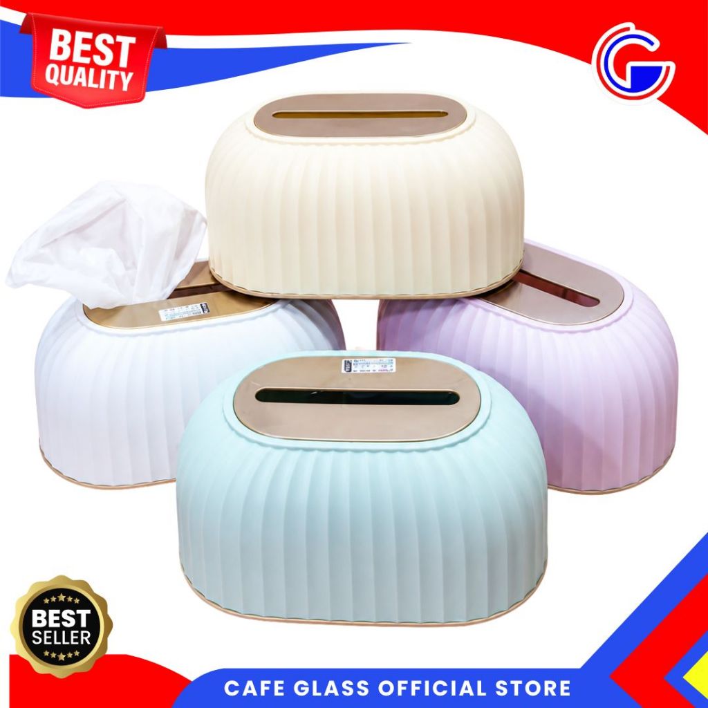 Tempat Tissue Plastik Aesthetic - Wadah Tissue Takawa - Tissue Box Holder With Spring