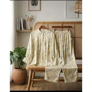Aurora One Set Wanita Rayon Premium/Stelan Panjang Busui Friendly/Baju Set Lengan Panjang Kulot Highwaist/Stelan Kemeja Tunic Jumbo/Outfit Hijab Elegan Terbaru