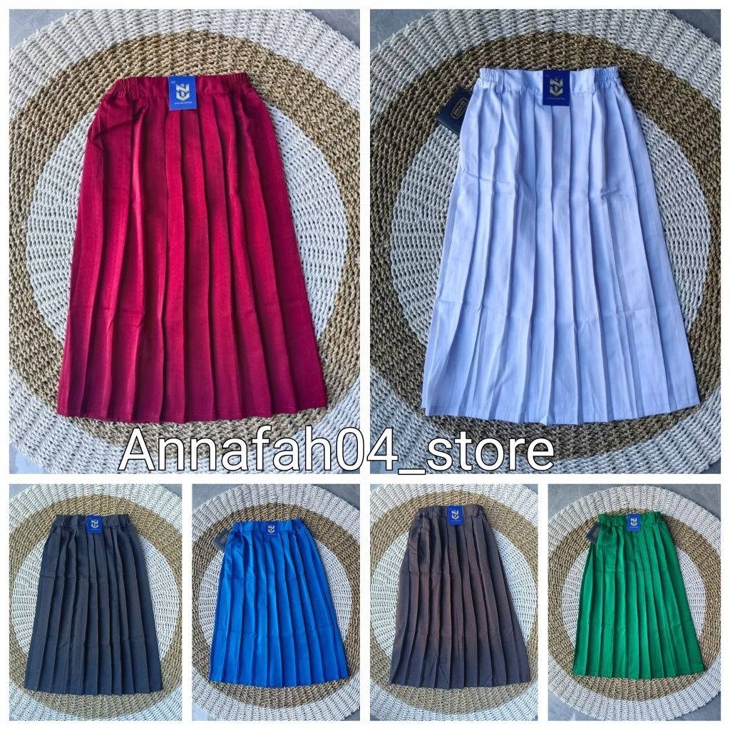 Jual Rok Panjang Rempel Full Seragam Sekolah matt High Twis | Shopee ...