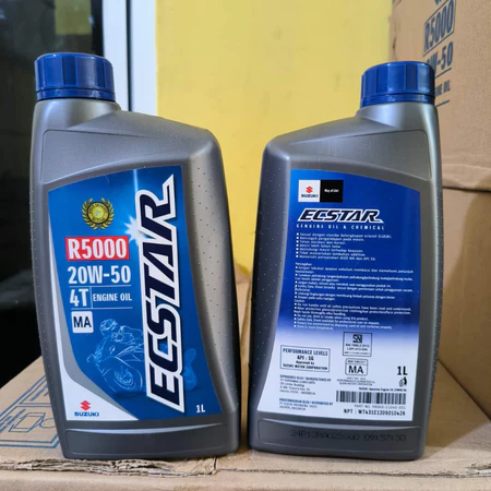 Oli Mesin Motor Suzuki SGO ECSTAR R5000 1 Liter - 20W-50 4 T KEMASAN PERBOTOL.