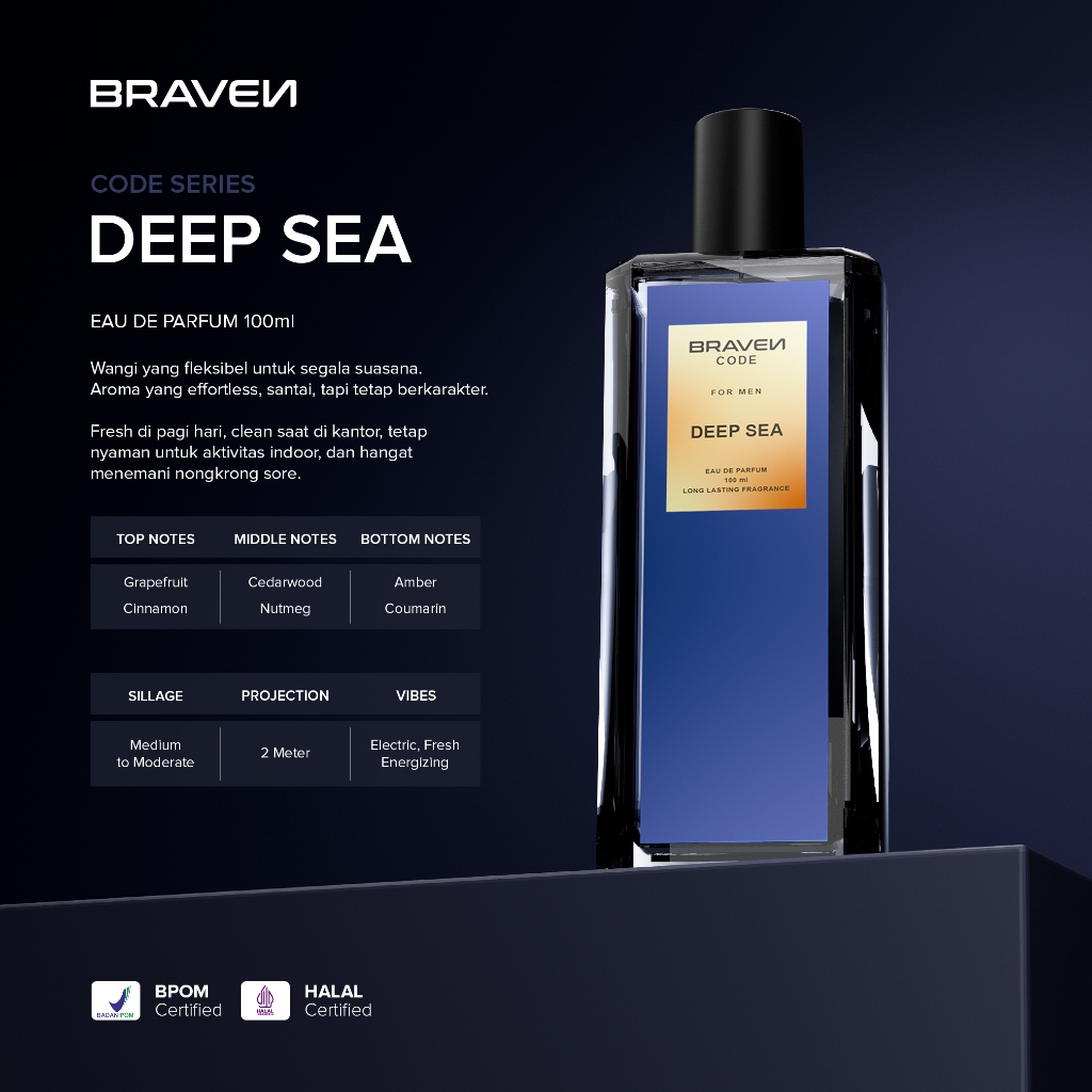Jual Braven Code EDP Series 100ml - Parfum Pria Wangi Tahan Lama ...