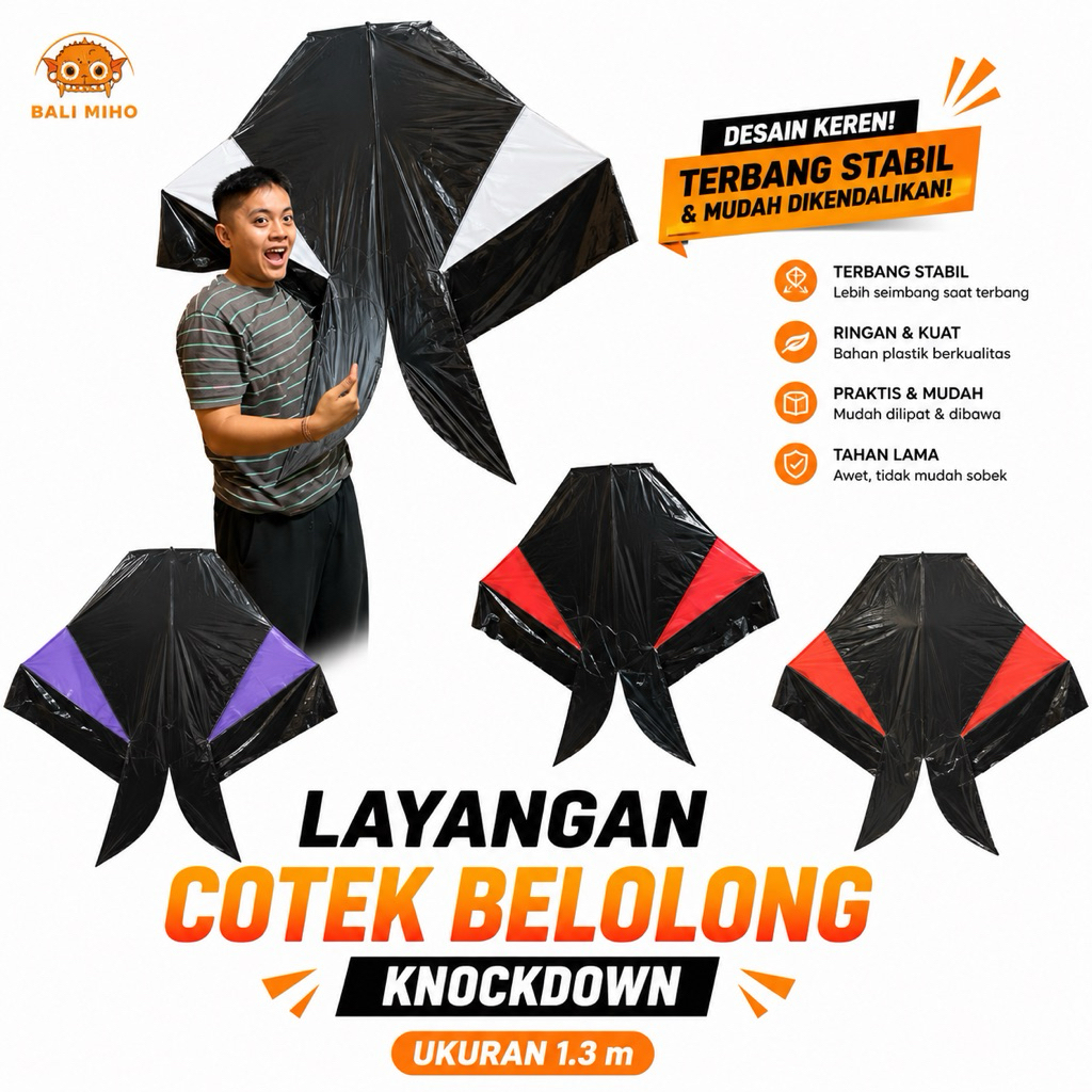 Jual Layangan Cotek Belolong Knockdown - Layangan Cotek - Layangan ...
