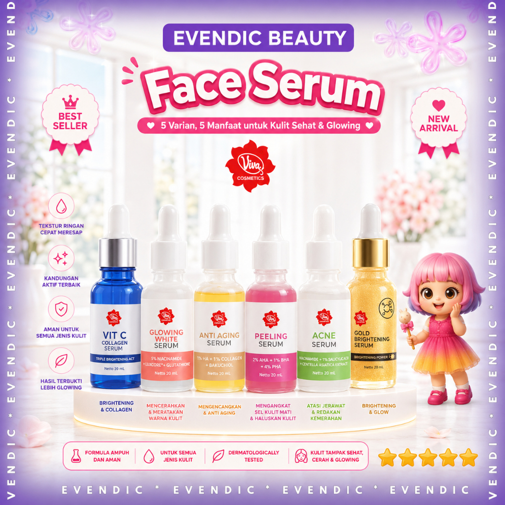 Viva Glowing White Serum BPOM Anti Aging Acne