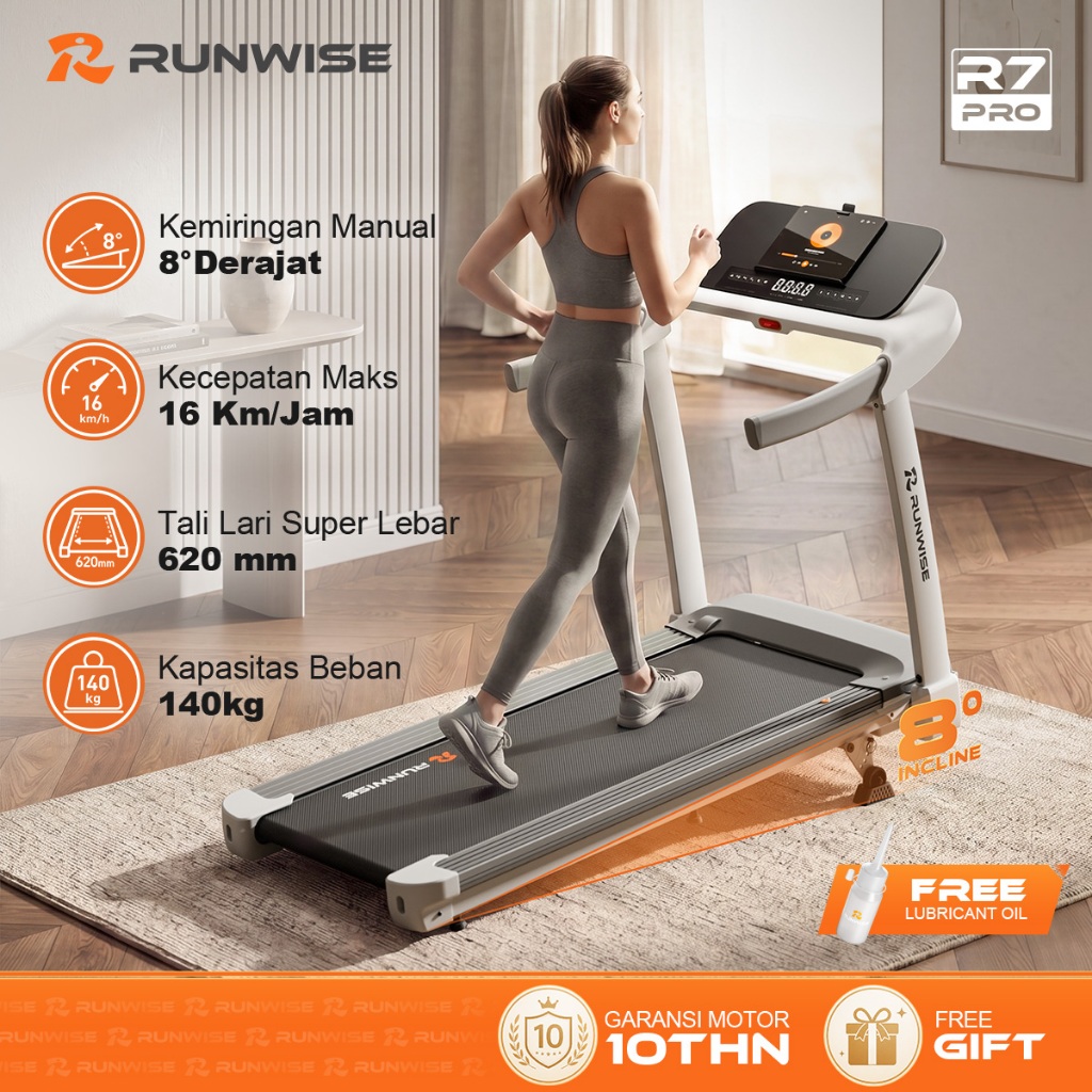 Jual RUNWISE R7 PRO Treadmill Elektrik Low Watt Portable - Alat ...