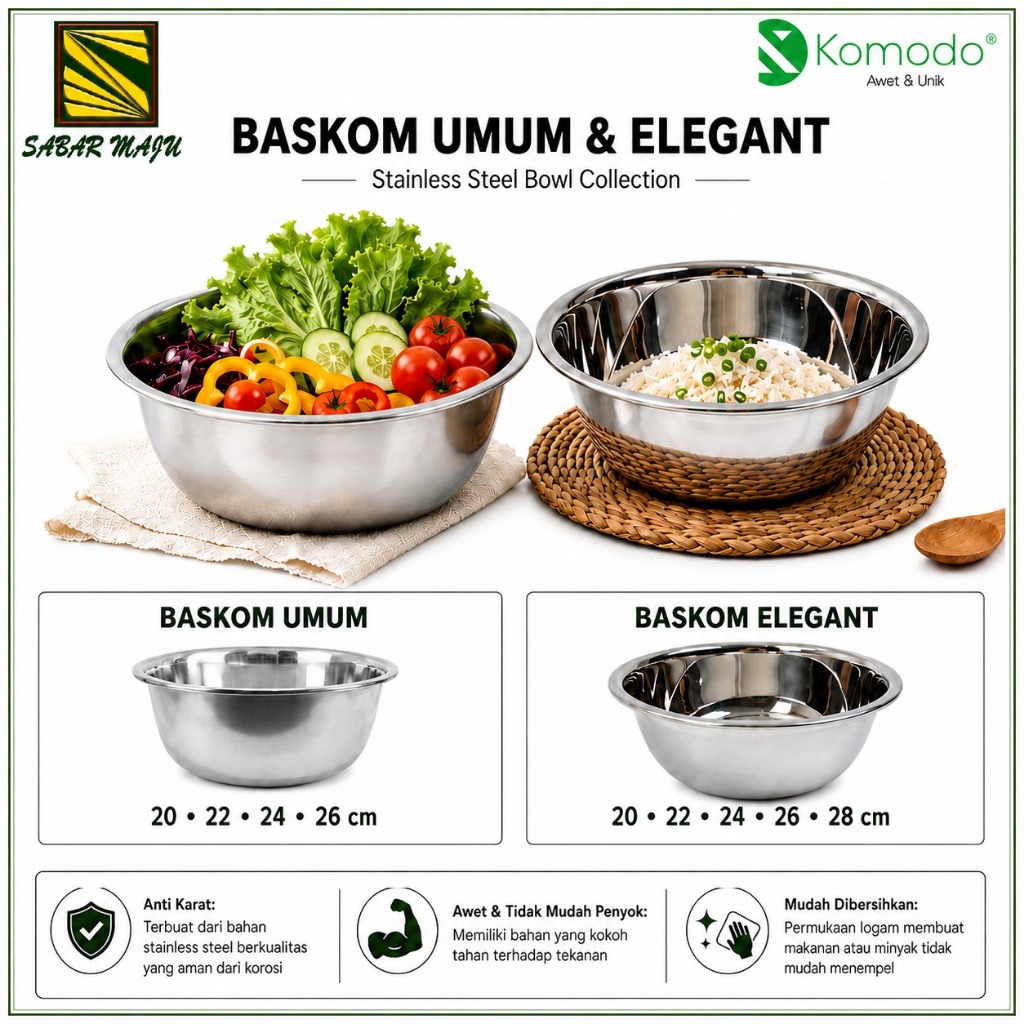 Jual Baskom Stainless Terlengkap & Harga Terbaru Juli 2026 | Shopee ...