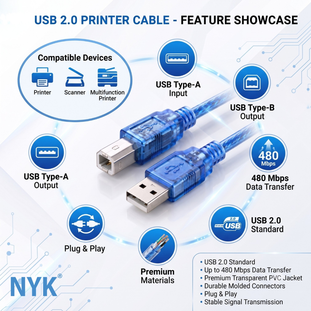 NYK Kabel USB Printer High Speed 1.5M 3M 5M 10M COD (3)