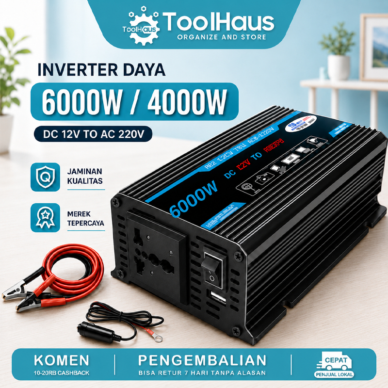 Jual Power Inverter 4000W 6000W 12000W DC 12V ke AC 220V Pengubah Arus ...