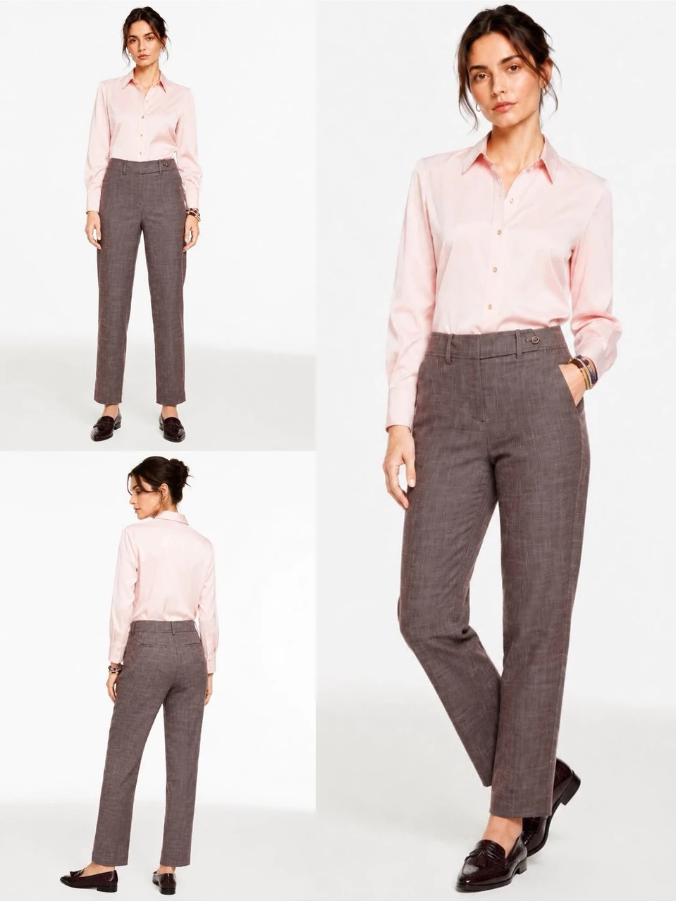 Celana Panjang Wanita TLB Women's Classic Straight-Leg Twill Trousers - 3027