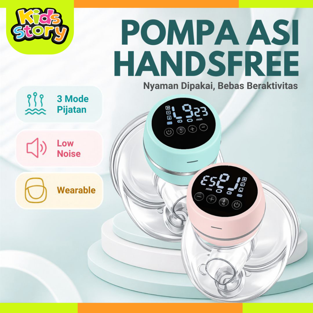POMPA ASI HANDSFREE ELEKTRIK Tanpa Kabel Otomatis Portable Botol Susu Bayi USB Rechargeable Baby Breast Pump Electric Tempat Simpan ASI Premium