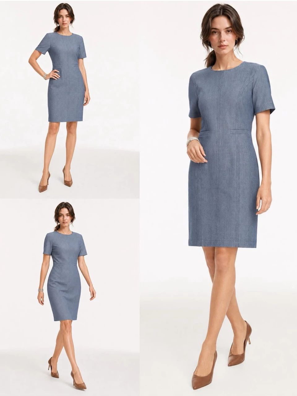 Dress Denim Wanita TLB Women's Refined Denim Dress - 3080