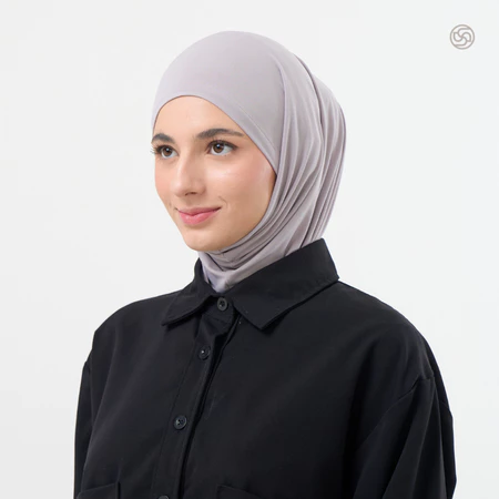 Mini Slip On Hijab warna Pebble