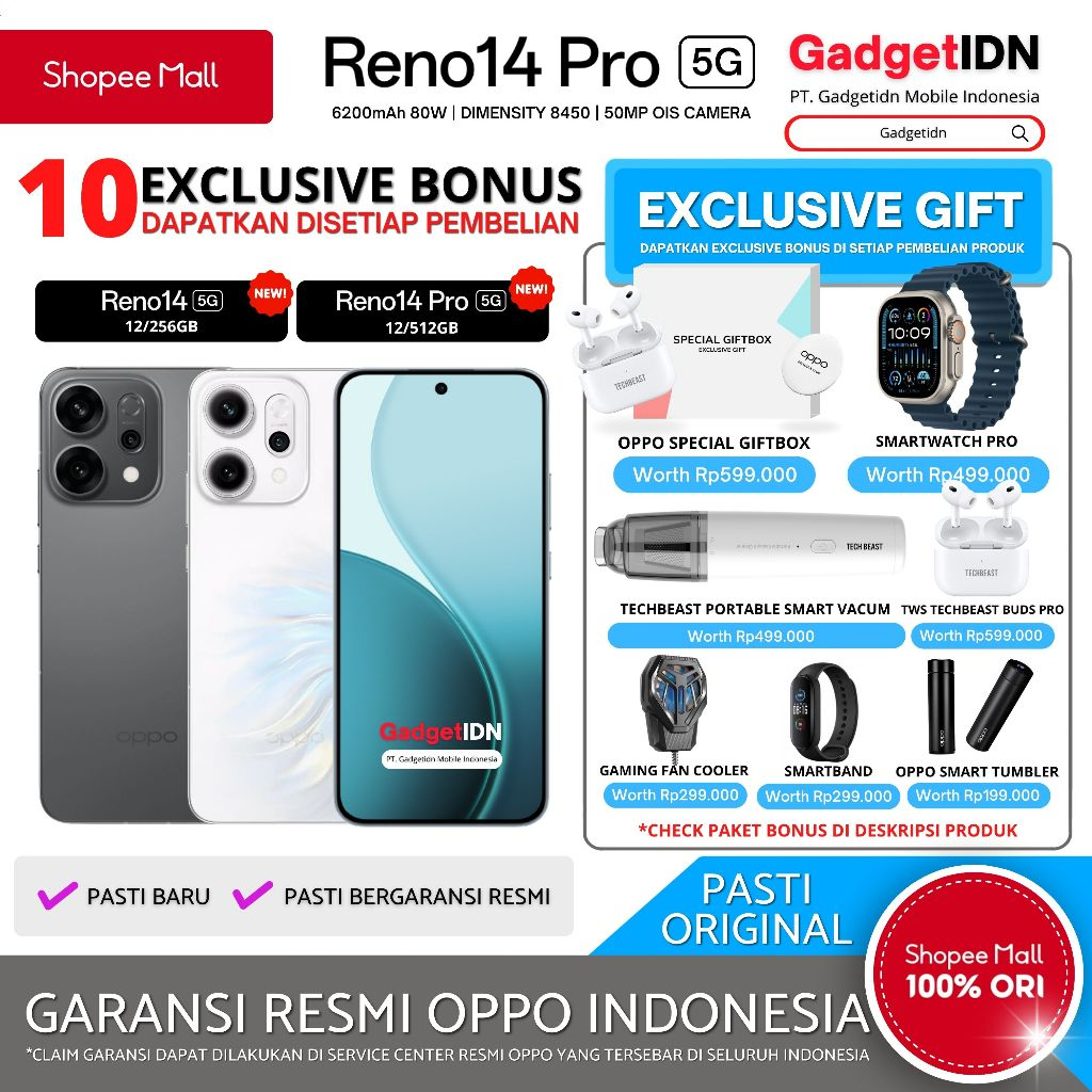Jual Oppo Reno 14 Pro 5G Harga Hp Terlengkap & Harga Terbaru Oktober ...