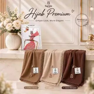 Hijab Segiempat Buckle Scarves Parfum Voal Premium