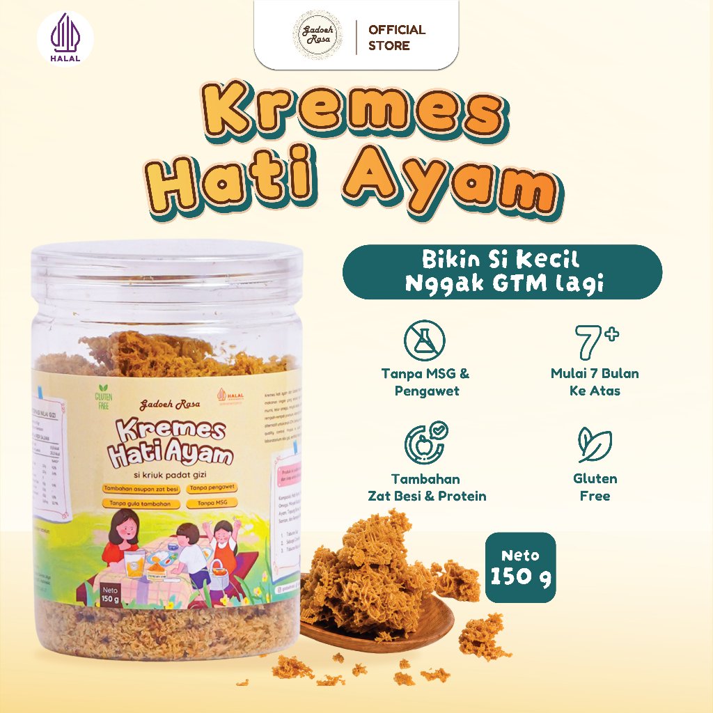 Gadoeh Rasa Kremes Hati Ayam Mpasi Tanpa MSG Solusi GTM BB Booster