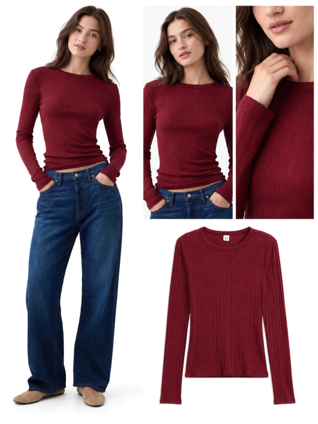 GP Essential Ribbed T-Shirt - Baju Lengan Panjang Adem - 3315