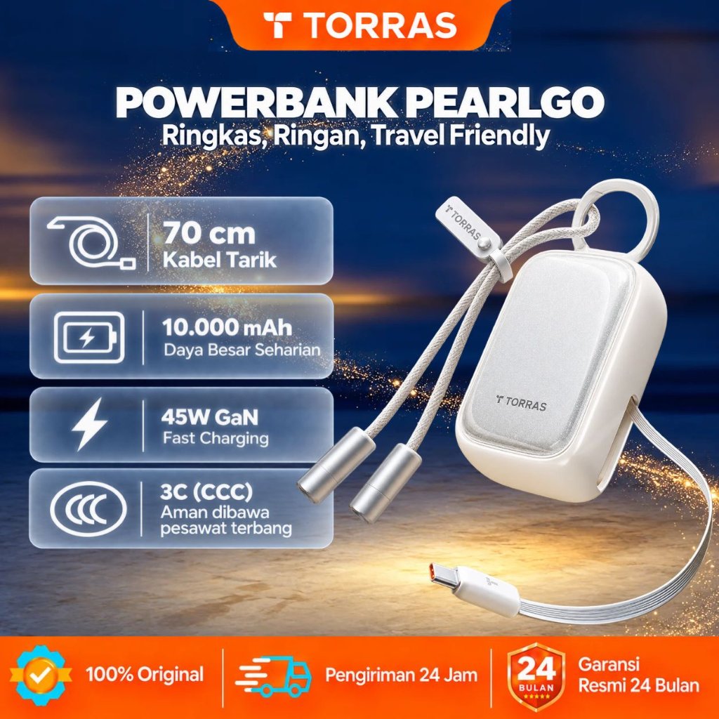 Jual [INSTAN CCC] TORRAS 45W Mini Powerbank iPhone 18 Pro Max 10000mAh ...