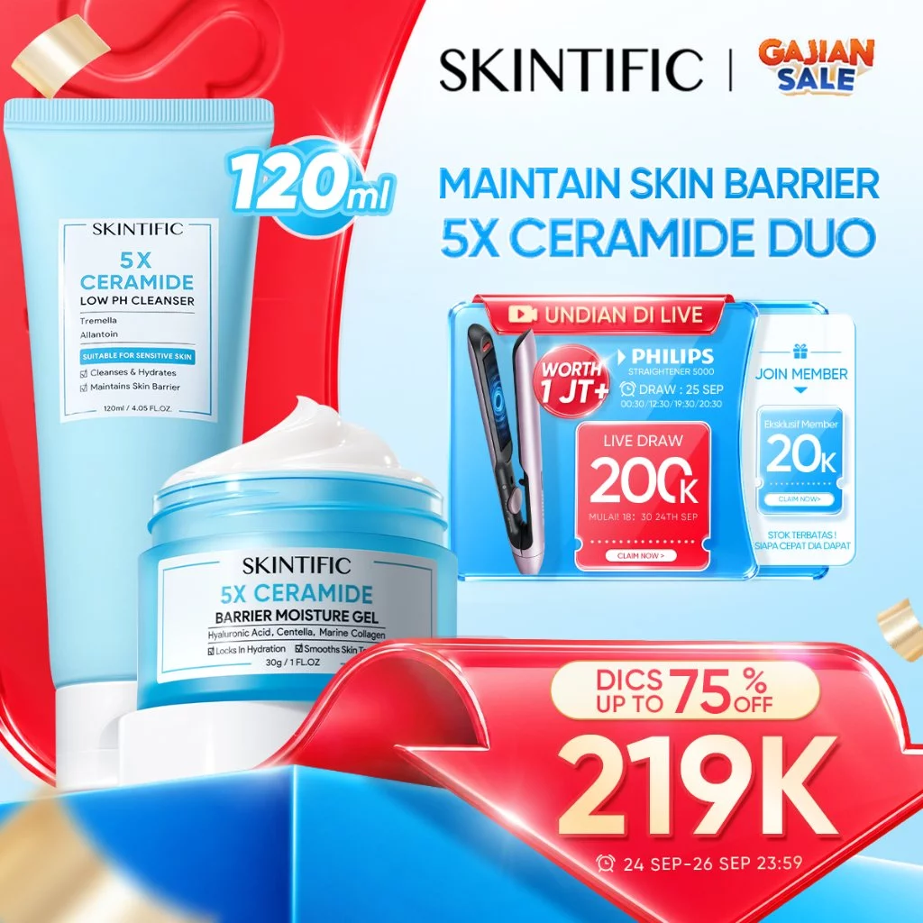 Skintific 2pcs Barrier Set 5X Ceramide Moisturizer
