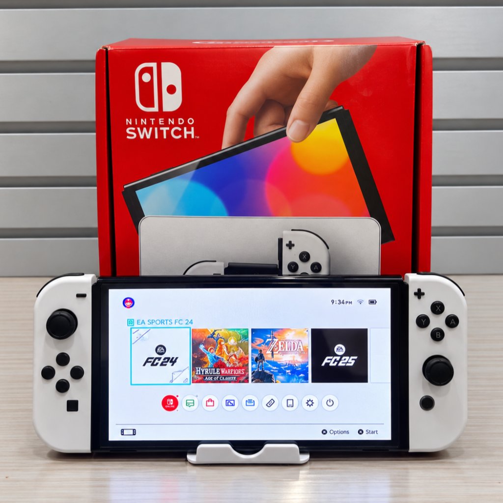 Jual NINTENDO SWITCH OLED WHITE (FULLSET NO MINUS) | Shopee Indonesia