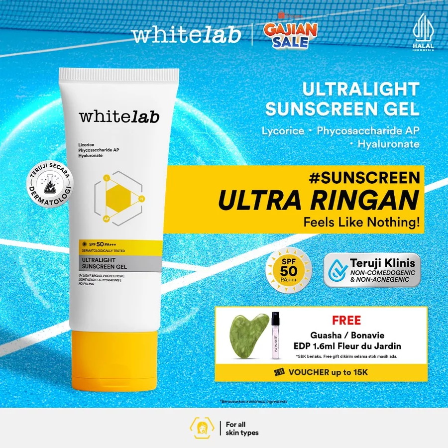 Whitelab Sunscreen Gel SPF 50 PA++++ (Ultralight)